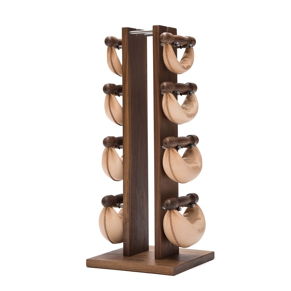 Tour noyer avec poids Set 2,4,6,8 kg Cuir Beige
